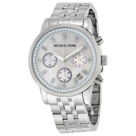 michael kors ritz chronograph silver ladies watch mk5020|Michael Kors mk5020 Ritz.